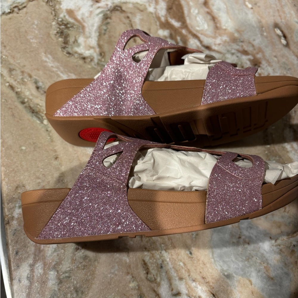 Fitflop Valentine Pink Glitter Limited Edition Shimmer Crystal Bumble Butterfly - Picture 16 of 16